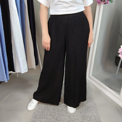 Leinenhose in Schwarz