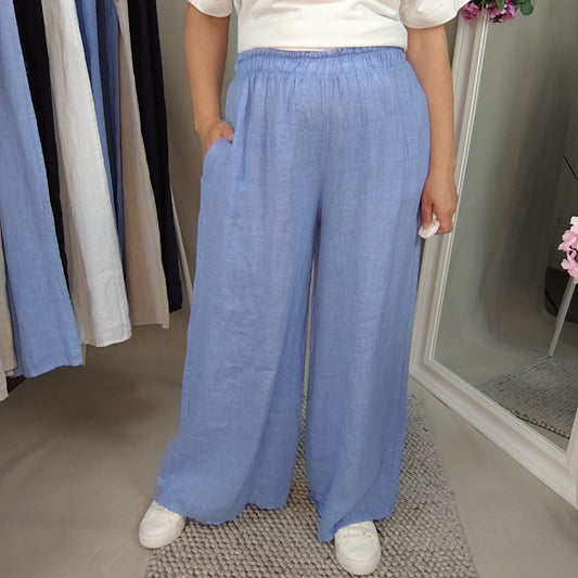 Leinenhose in Hellbau