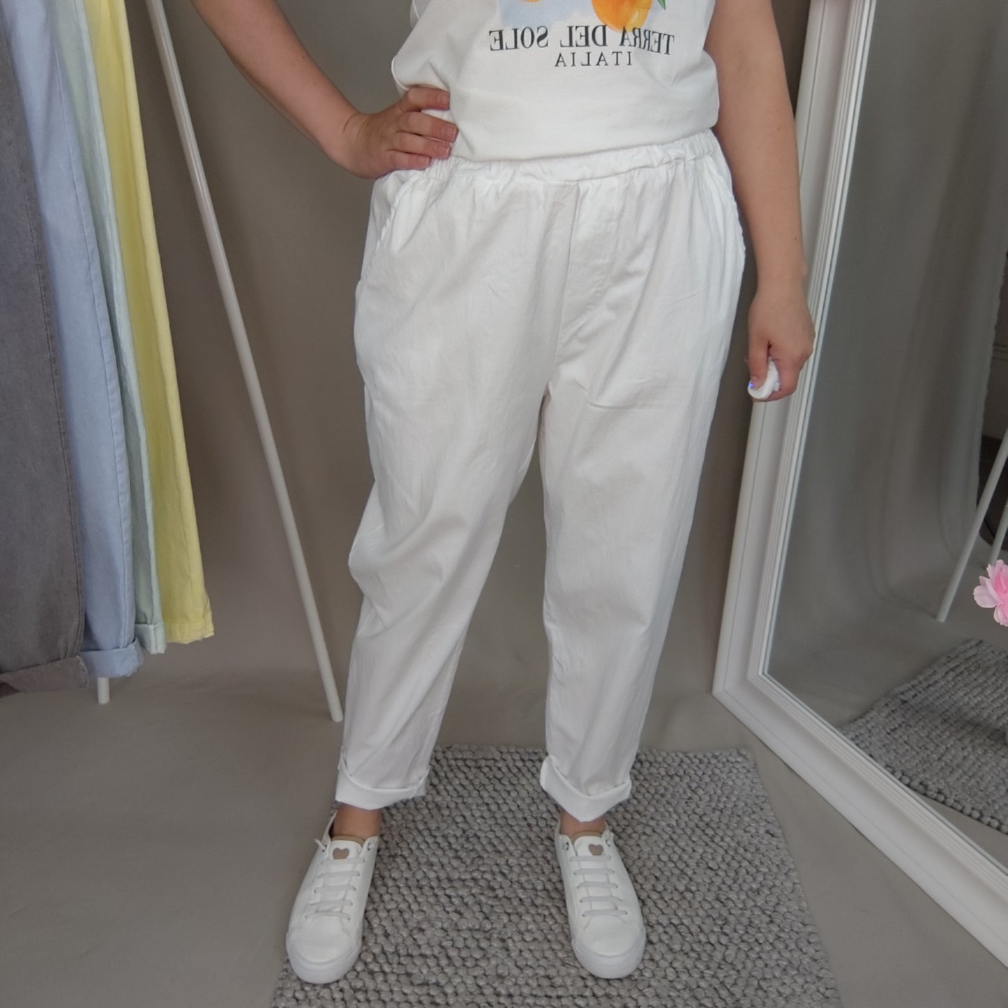 Joggpants in Weiß