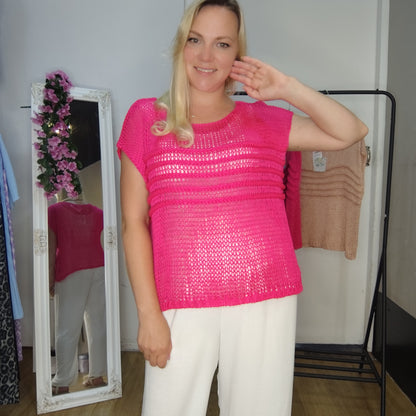 Strickpullunder in Pink