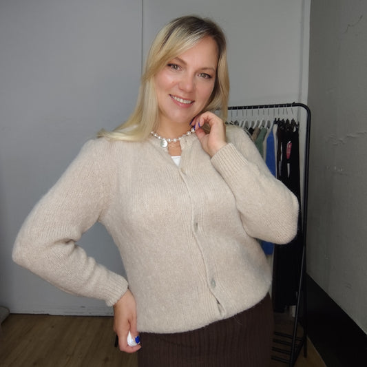 Strickjacke "Vanni" in Beige