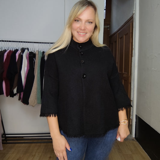 Strickjacke "Eva" in Schwarz