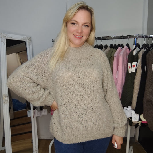Bouclépullover "Josy" in Beige