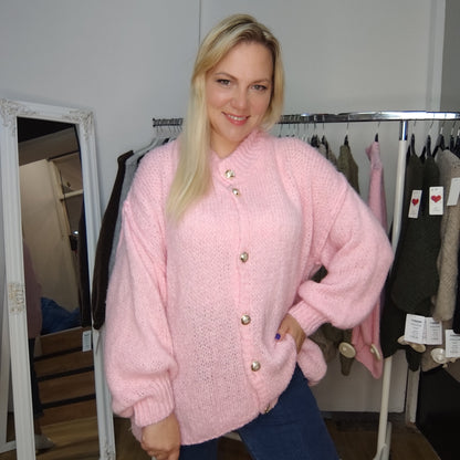 Strickjacke "Anni" in Rosa