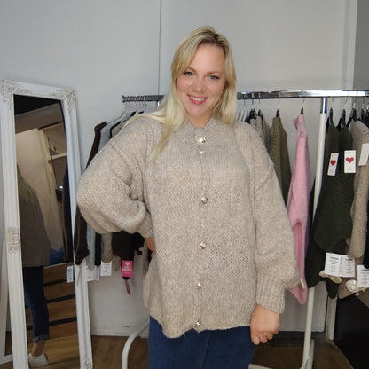 Strickjacke "Anni" in Beige