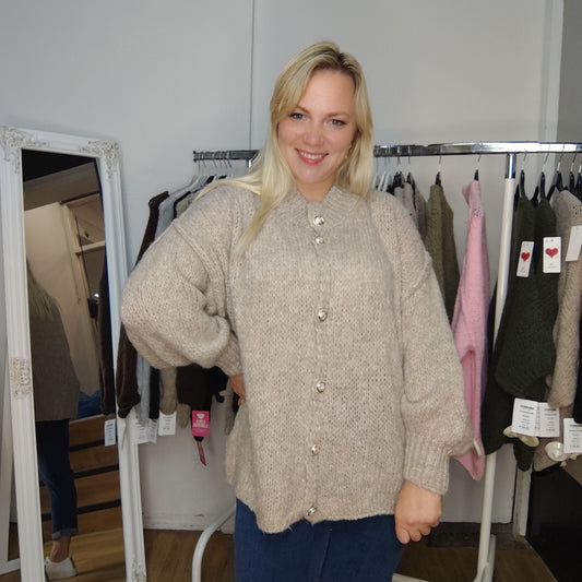 Strickjacke "Anni" in Beige