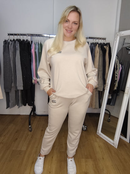 Zweiteiler "Claudia" in Beige