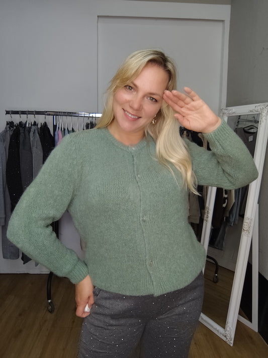 Strickjacke "Vanni" in Mintgrün