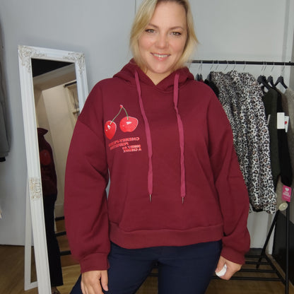 Pullover "Cherry" in Weinrot