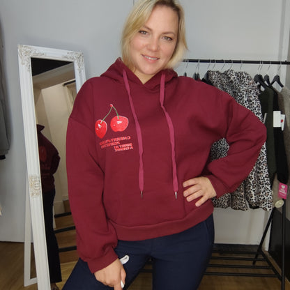 Pullover "Cherry" in Weinrot