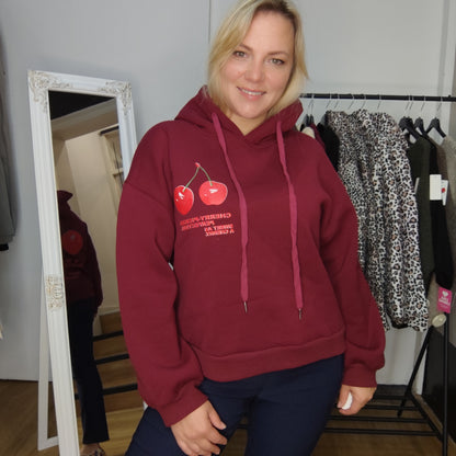 Pullover "Cherry" in Weinrot