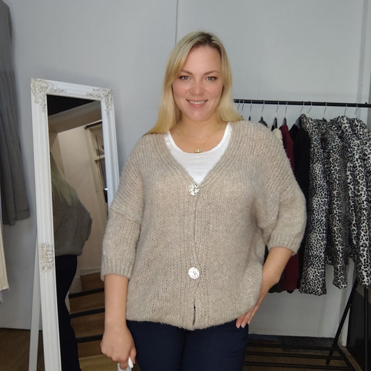 Strickjacke "Cora" in Beige