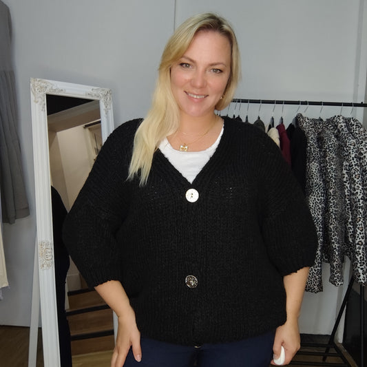 Strickjacke "Cora" in Schwarz
