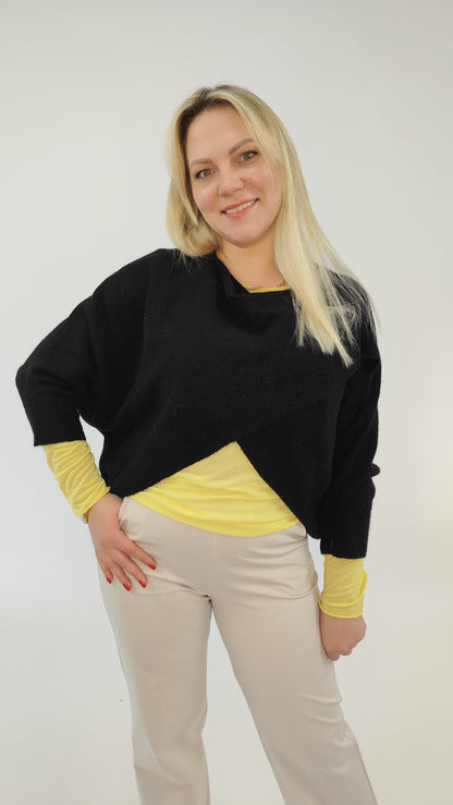 Pullover Lago mit Alpaka Schwarz