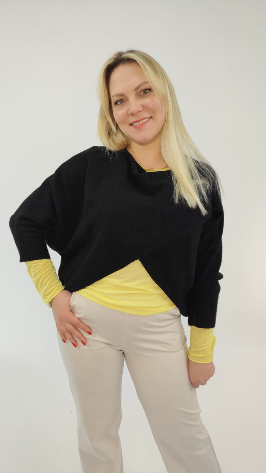 Pullover Lago mit Alpaka Schwarz