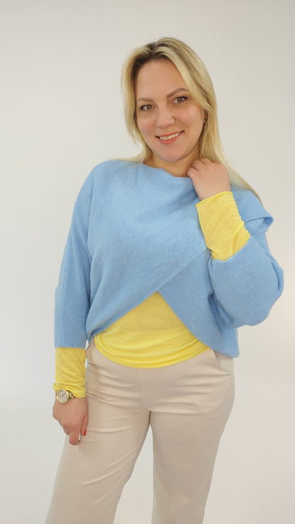 Pullover Lago mit Alpaka Hellblau