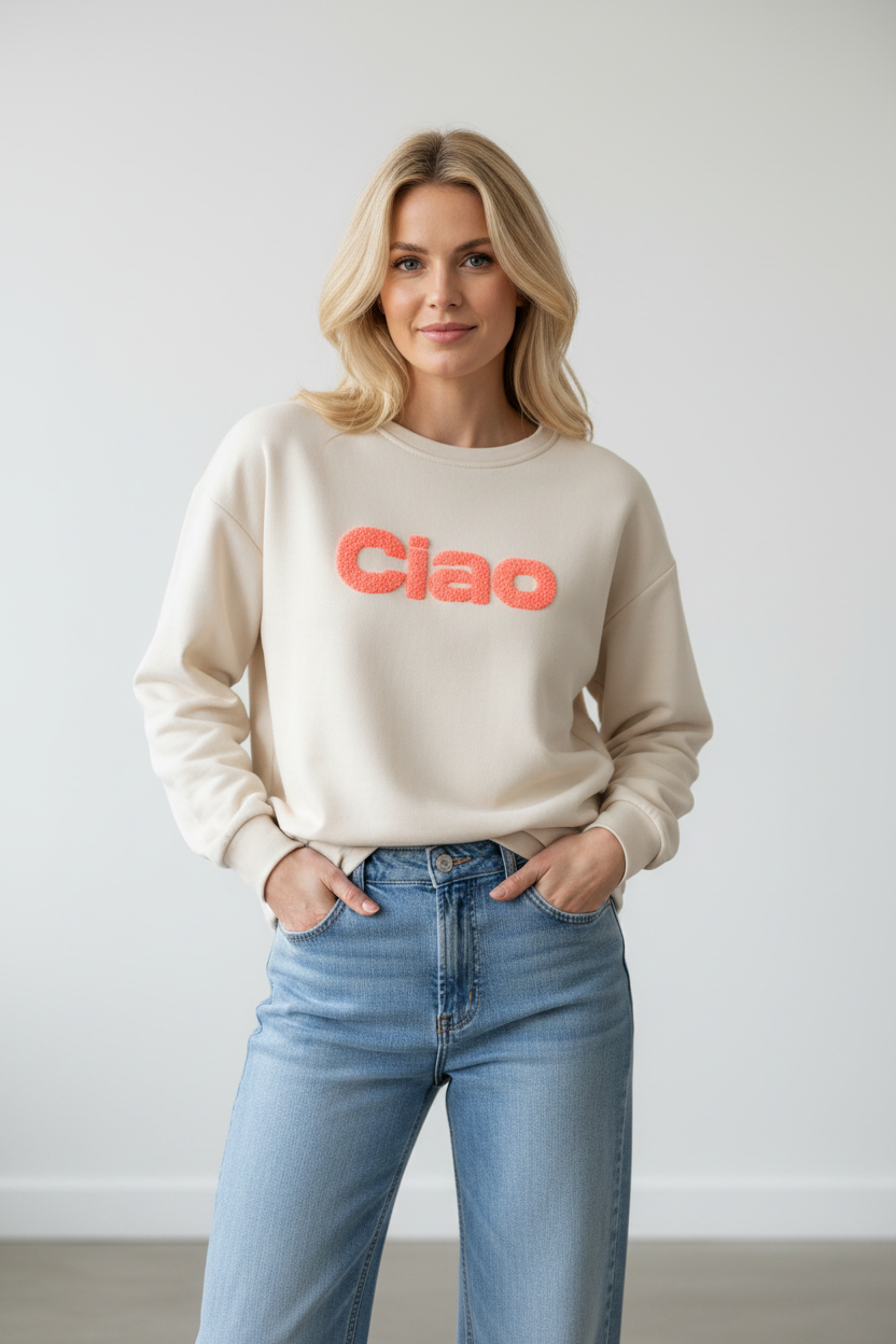 Sweatshirt Ciao Beige
