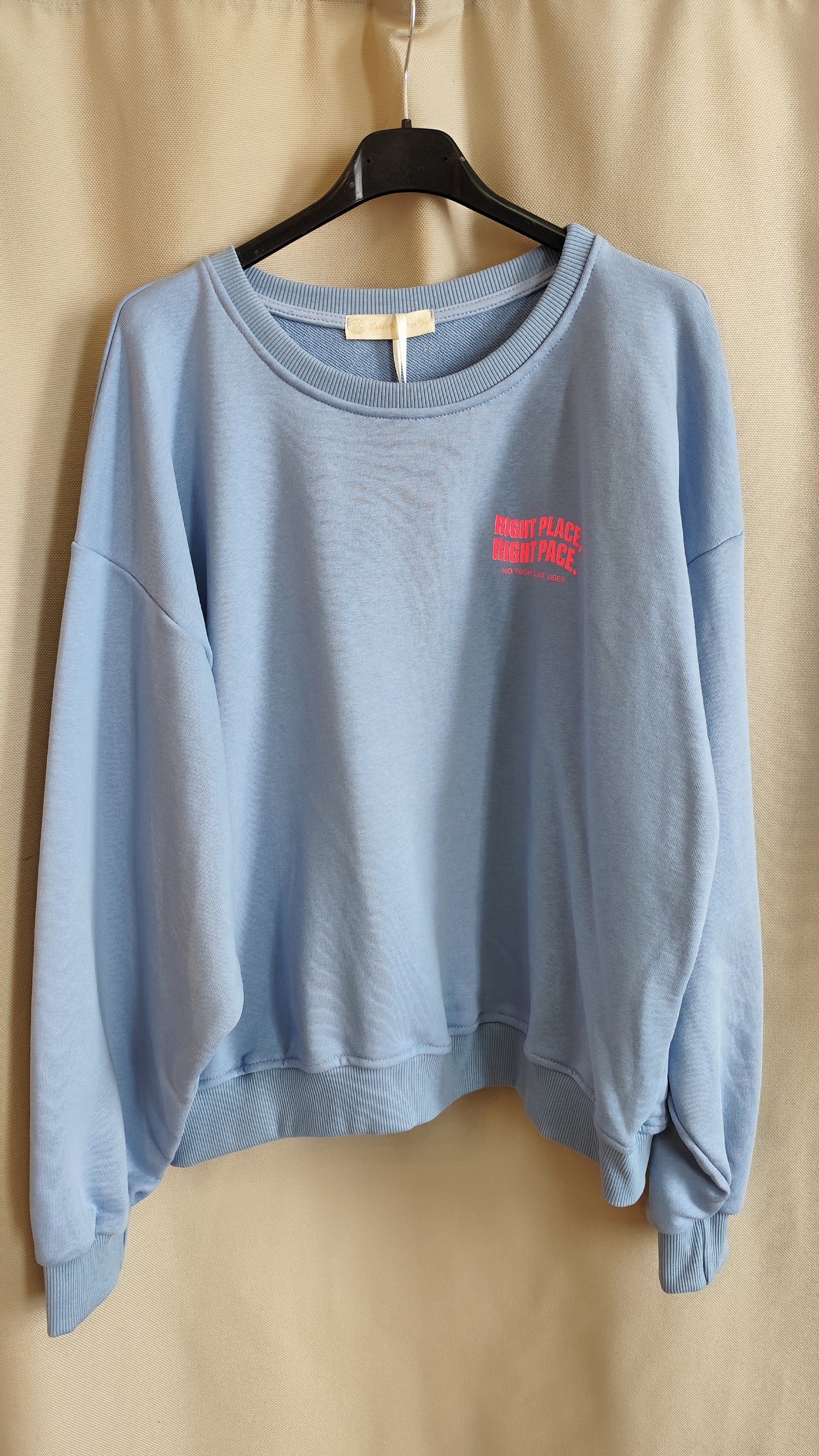 Sweatshirt Right Place Hellblau