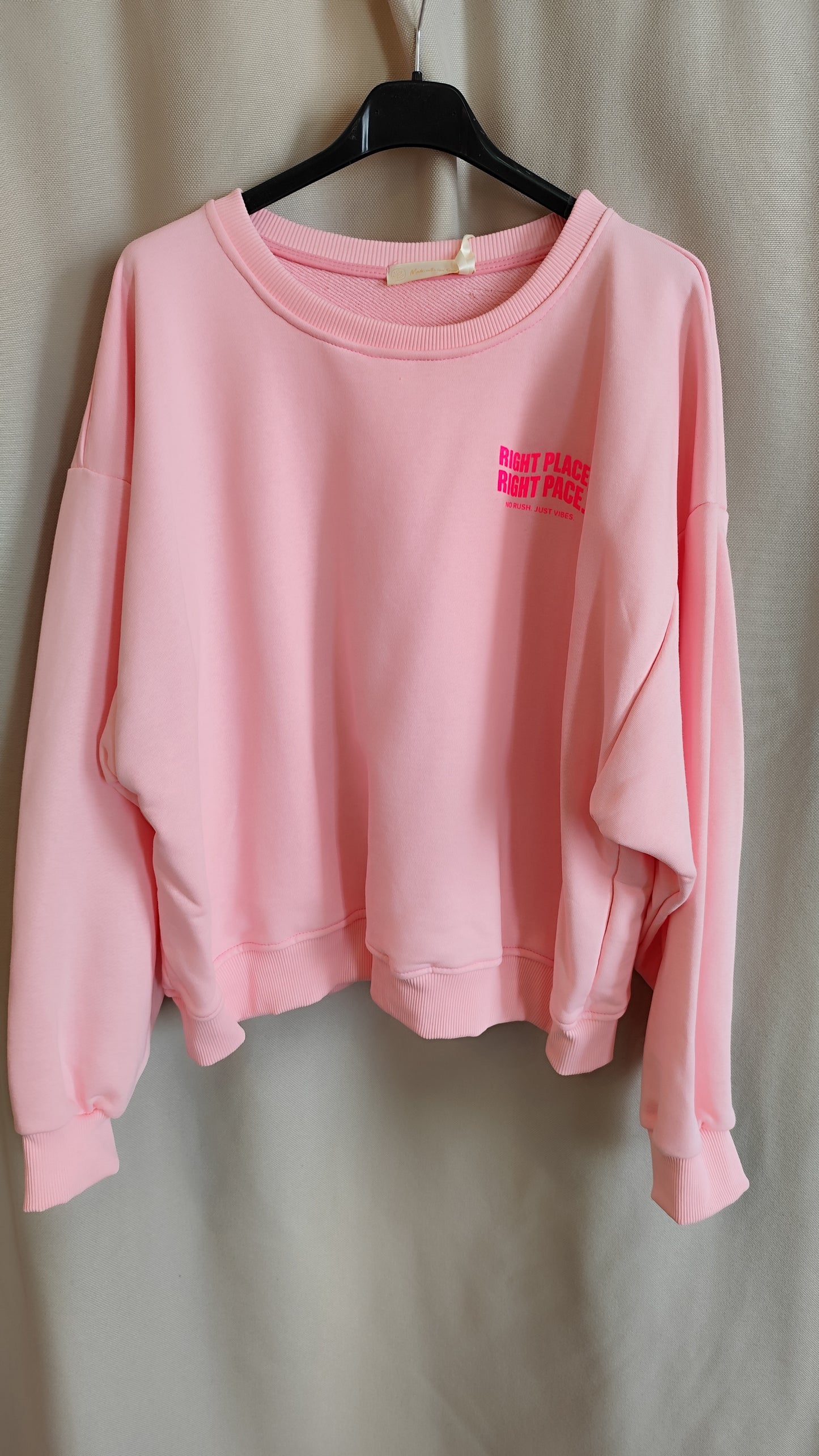 Sweatshirt Right Place Rosa