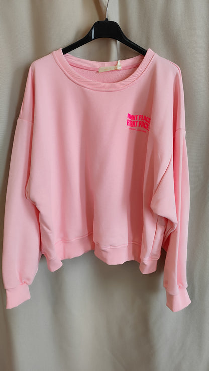 Sweatshirt Right Place Rosa