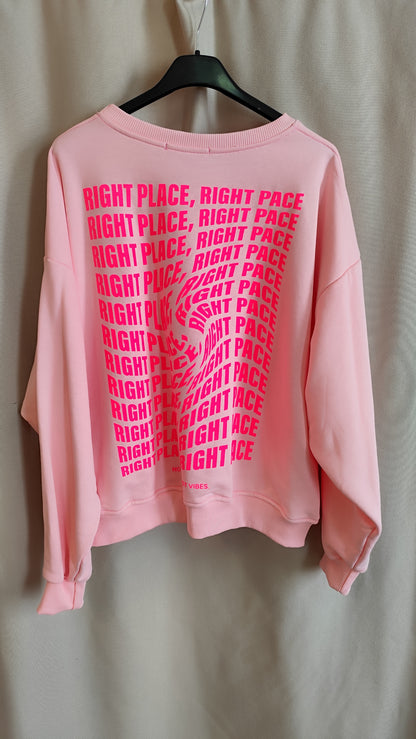 Sweatshirt Right Place Rosa