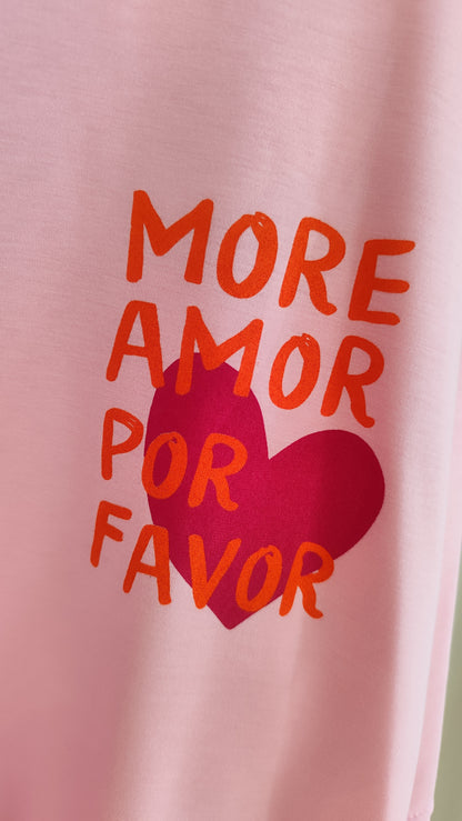 Butterstoff Sweatshirt More Amore Rosa