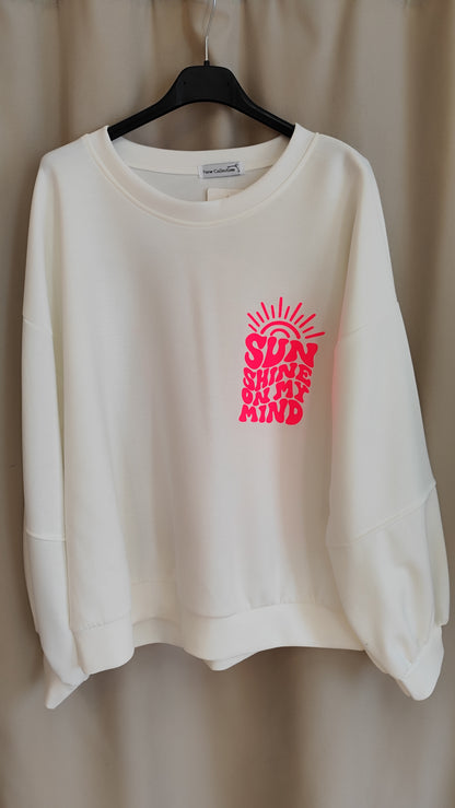 Butterstoff Sweatshirt Sunshine Offwhite