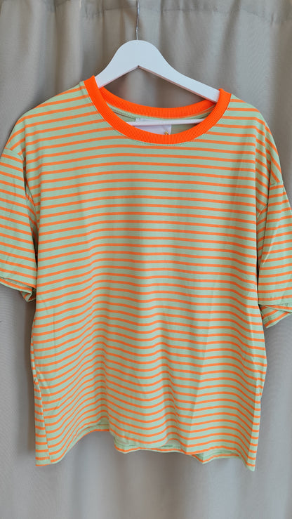 T-Shirt Livia Grün-Orange