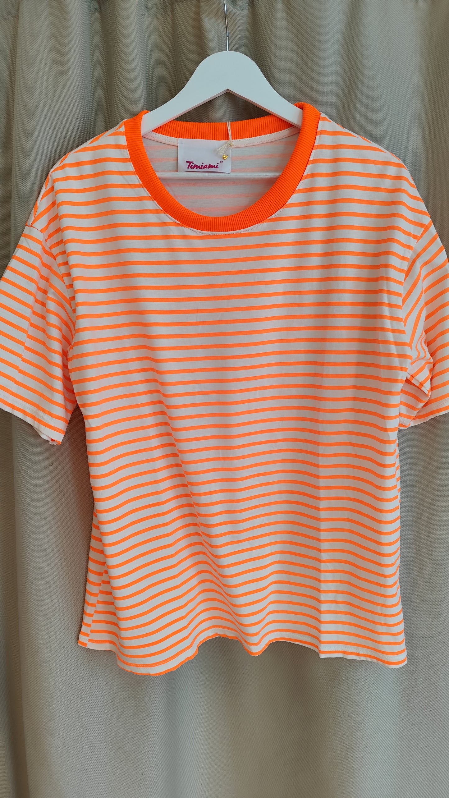 T-Shirt Livia Weiß-Orange