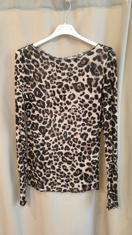 Longsleeve leo print cashmere großes Muster