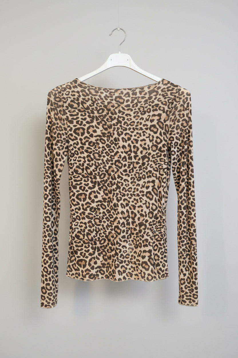Longsleeve leo print cashmere