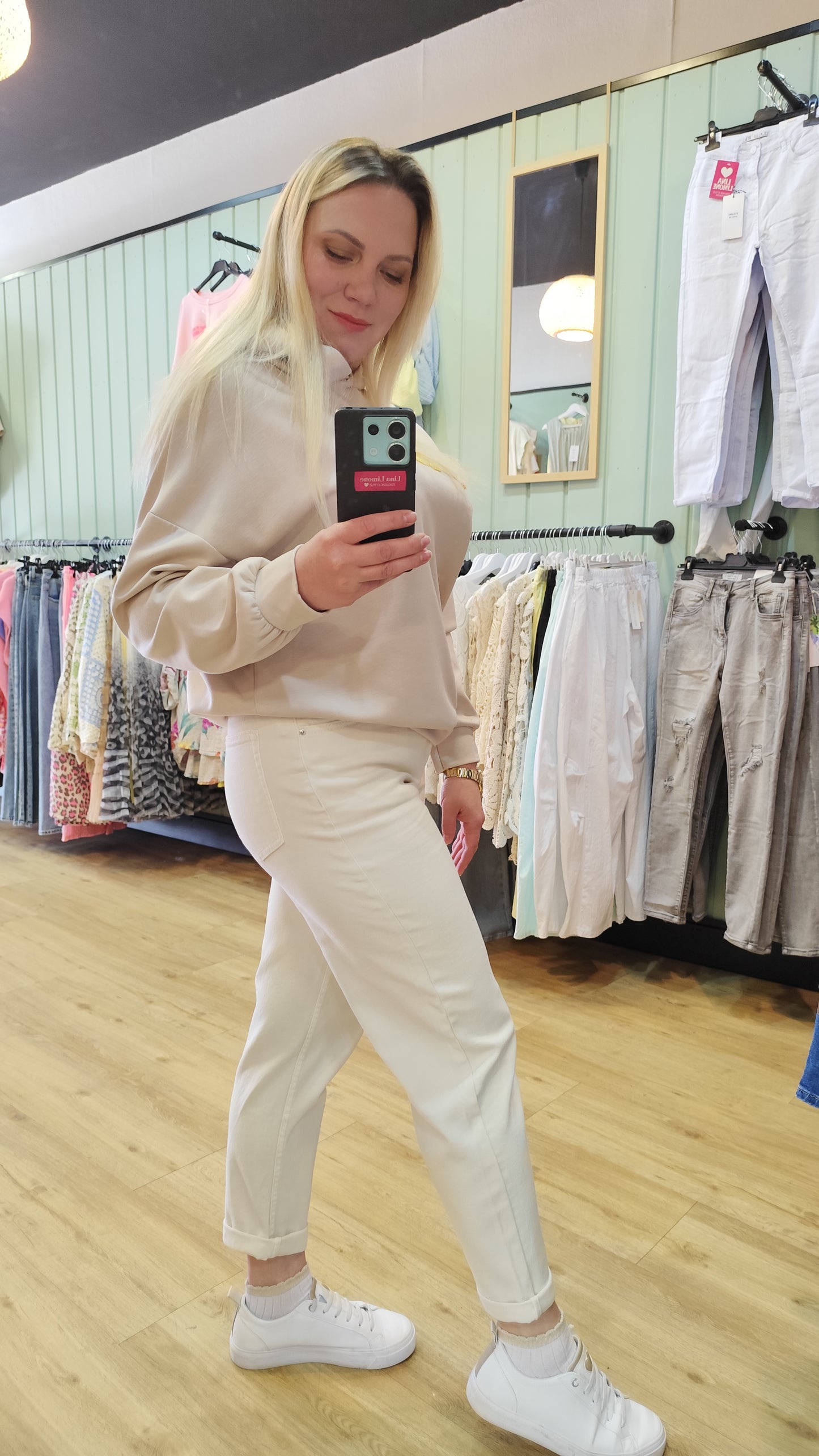 Mom Fit Beige Marivy Paris