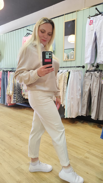 Mom Fit Beige Marivy Paris