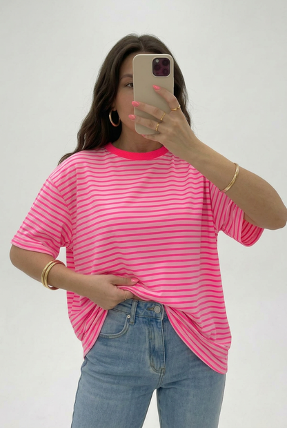 T-Shirt Livia Rosa-Neonrosa