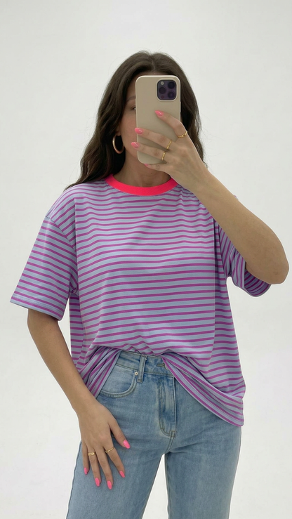 T-Shirt Livia Blau-Lila