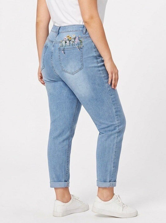 Mom fit Jeans Smack fleuer