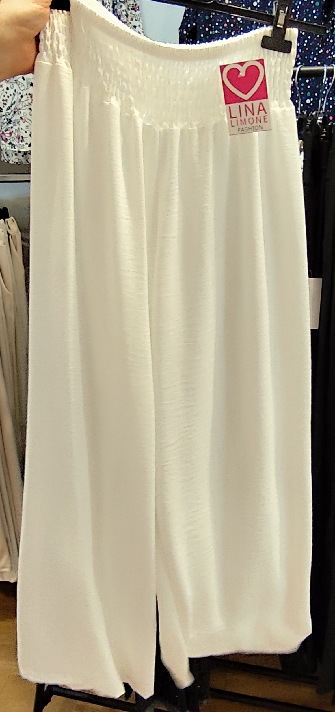 Wide-Leg Hose in Weiß